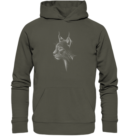 Luchs Kritzelkunst Wildkatze Illustration - Organic Hoodie