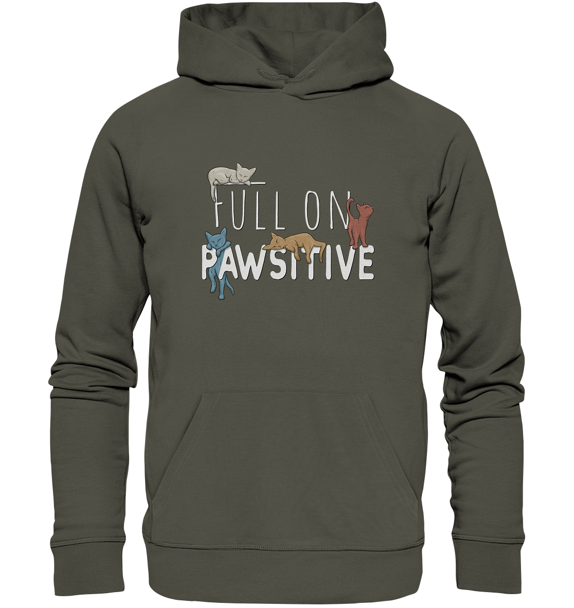 Full On Pawsitive! Gechillte Katzen - Organic Hoodie