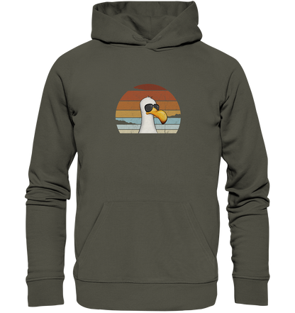 Cool lässige Retro Möwe - Organic Hoodie