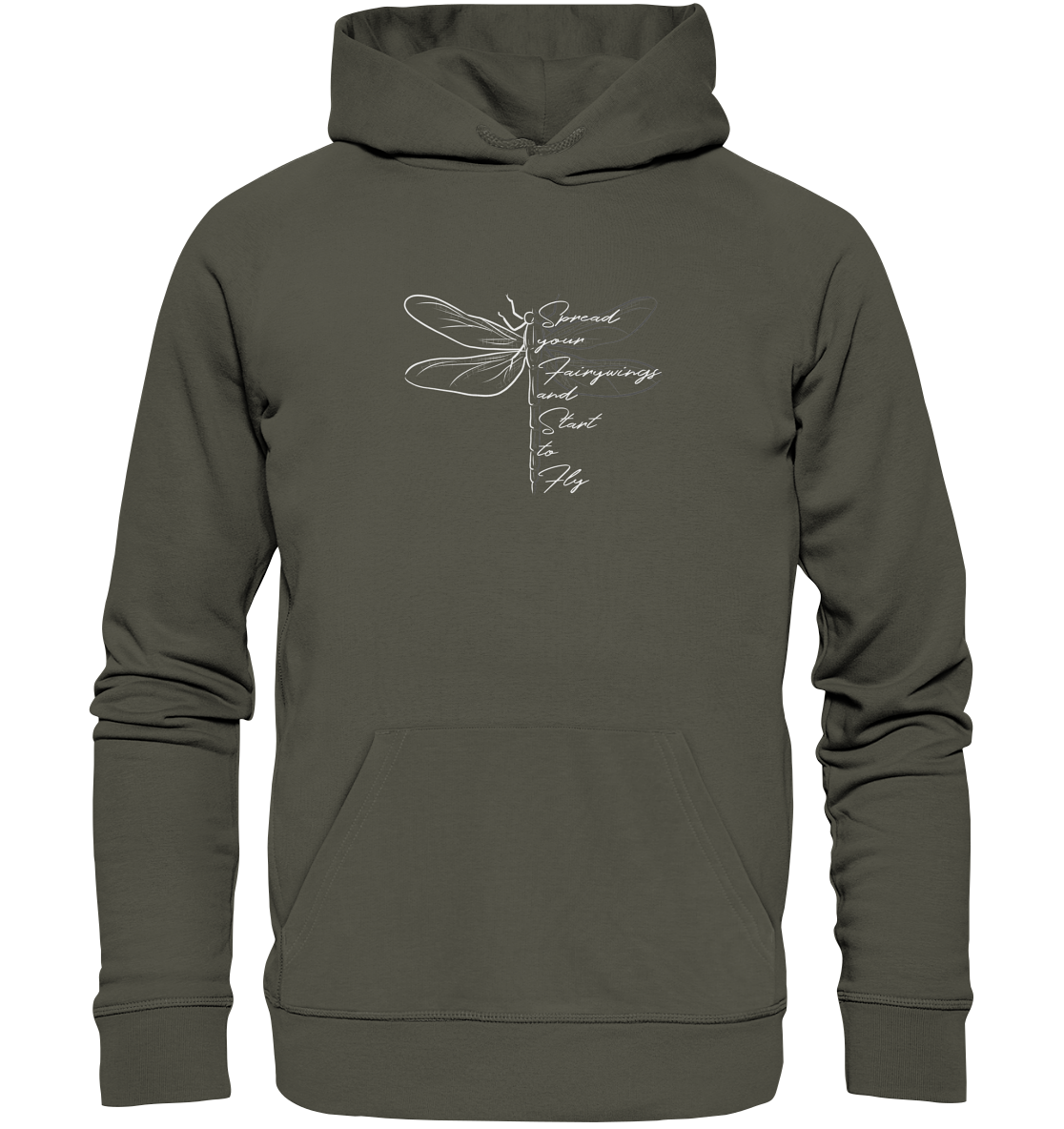 Breite die Flügel aus und flieg los | Libelle - Organic Hoodie