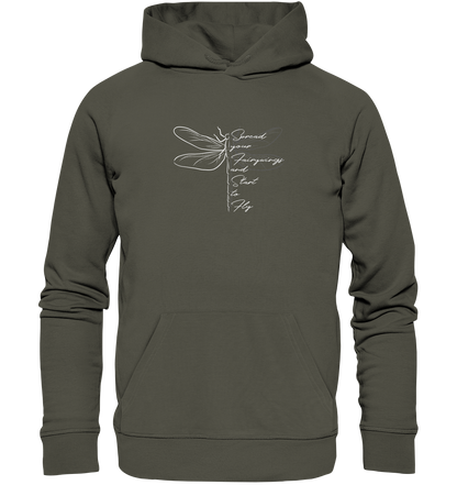Breite die Flügel aus und flieg los | Libelle - Organic Hoodie