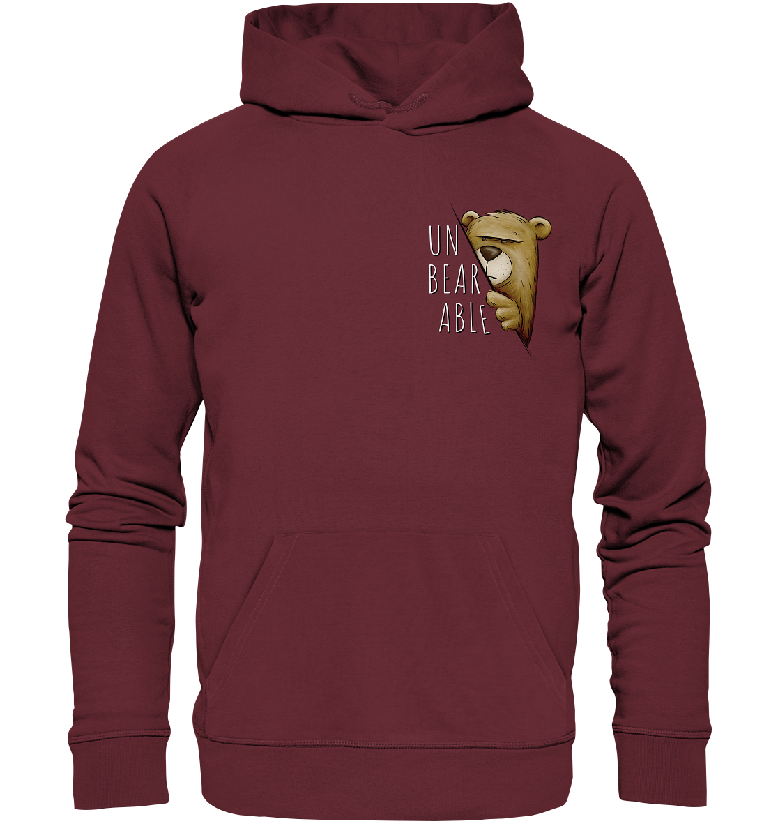 Unbearable – Unerträglich Bär - Organic Hoodie