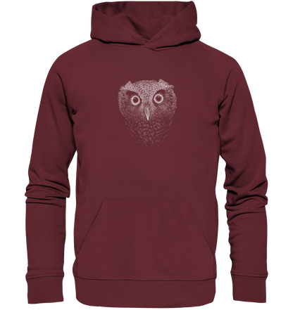 Eule Kritzelkunst Illustration - Organic Hoodie