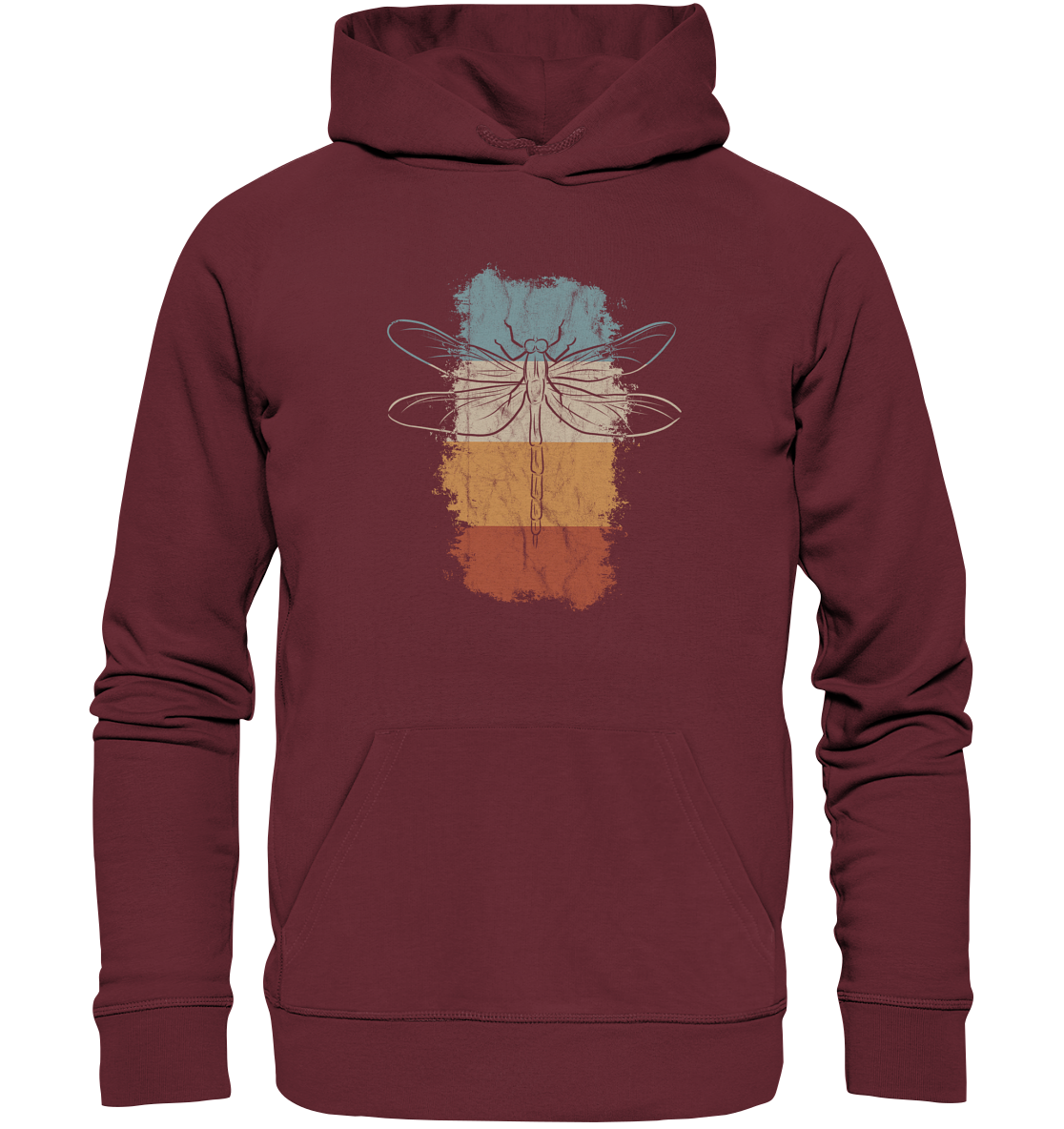 Retro Kunst Libelle | Vintage Dragonfly - Organic Hoodie
