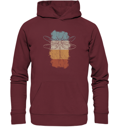 Retro Kunst Libelle | Vintage Dragonfly - Organic Hoodie
