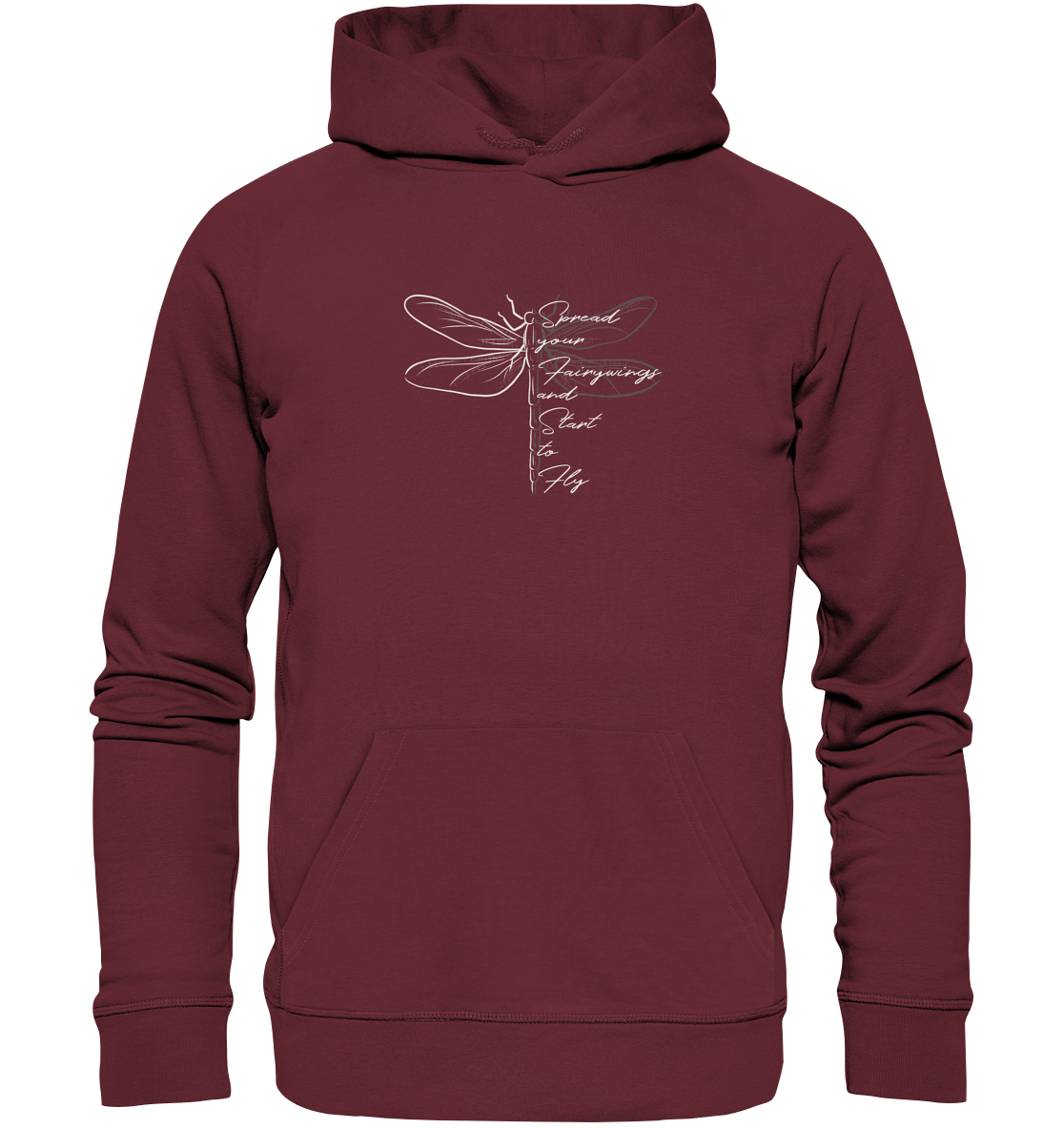 Breite die Flügel aus und flieg los | Libelle - Organic Hoodie