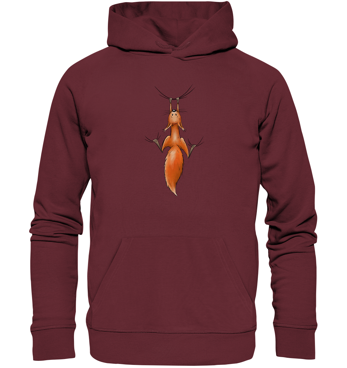 Rotes Eichhörnchen hängt ab - Organic Hoodie
