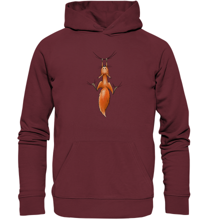 Rotes Eichhörnchen hängt ab - Organic Hoodie