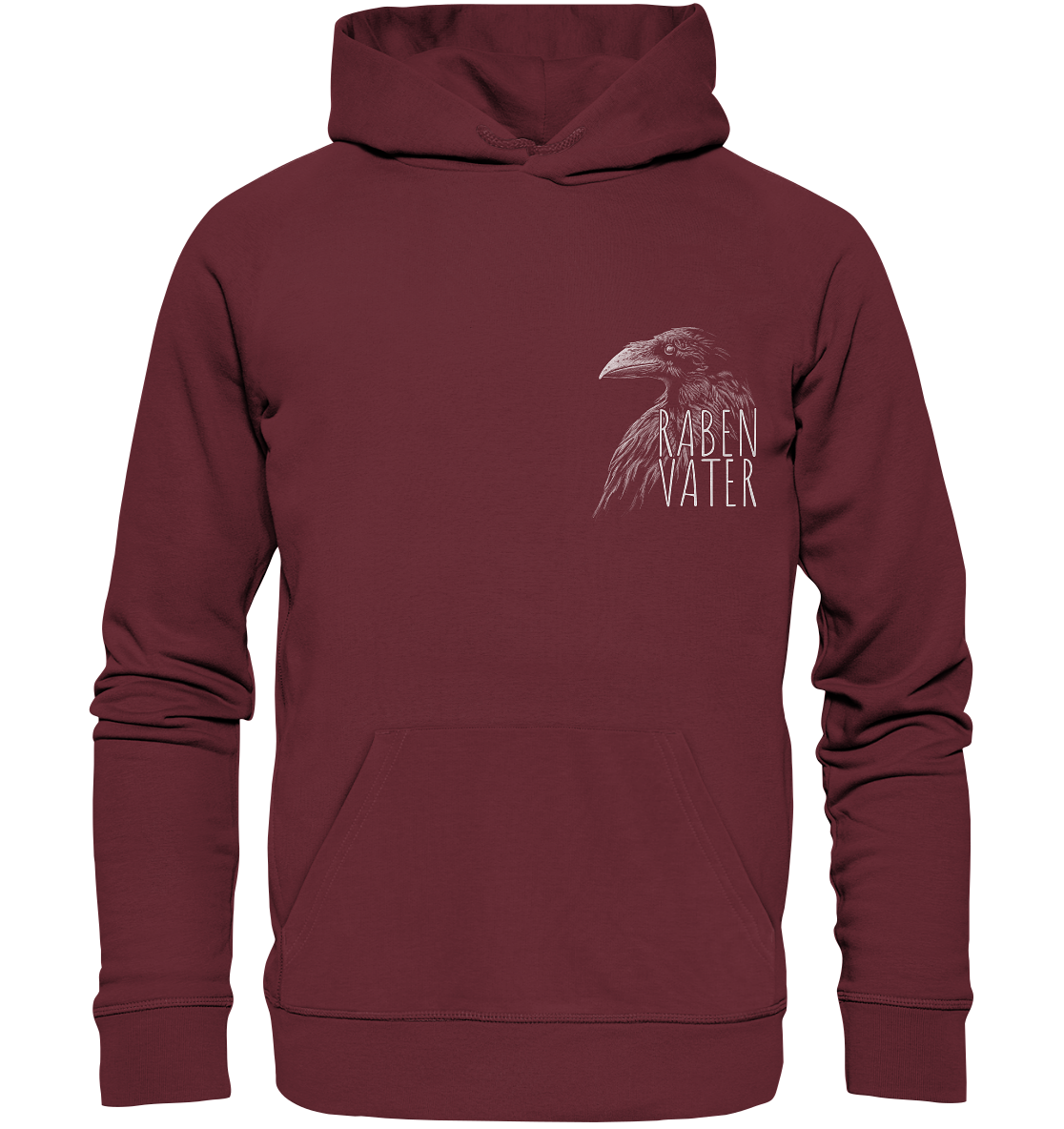 Rabenvater schwarzer Rabe Krähe - Organic Hoodie