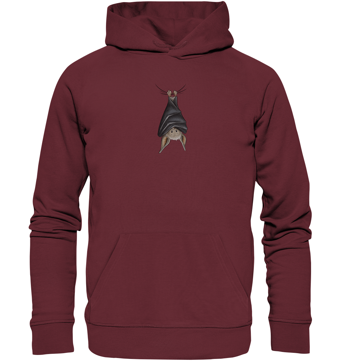 Lustig chillende Fledermaus - Organic Hoodie