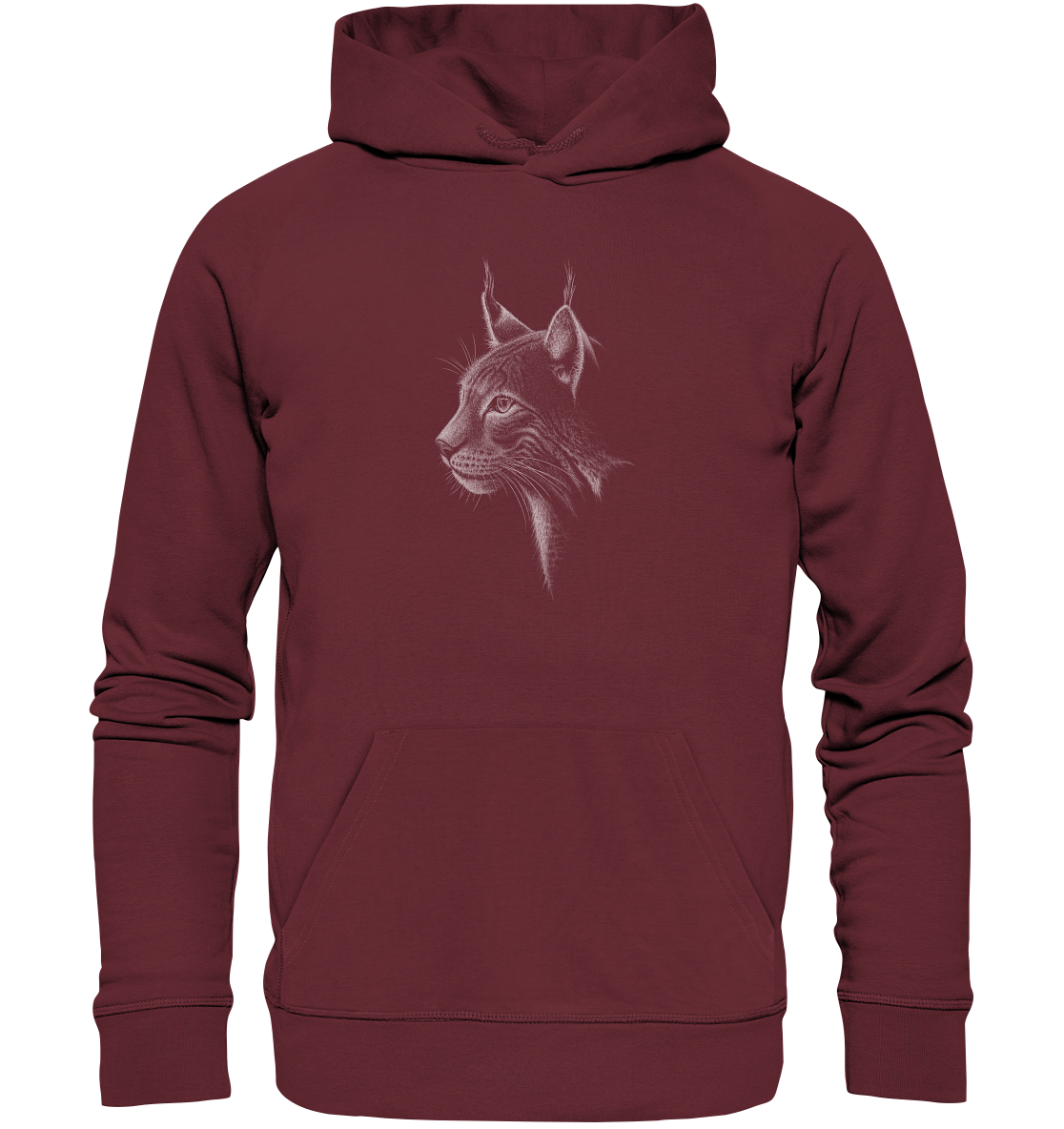 Luchs Kritzelkunst Wildkatze Illustration - Organic Hoodie