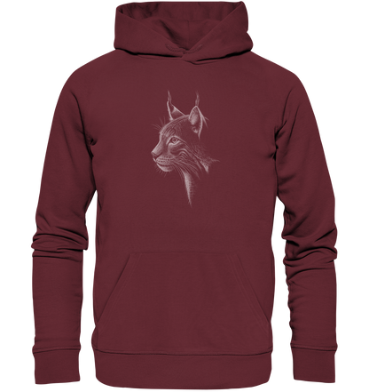 Luchs Kritzelkunst Wildkatze Illustration - Organic Hoodie