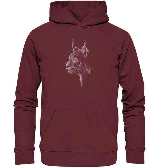 Luchs Kritzelkunst Wildkatze Illustration - Organic Hoodie