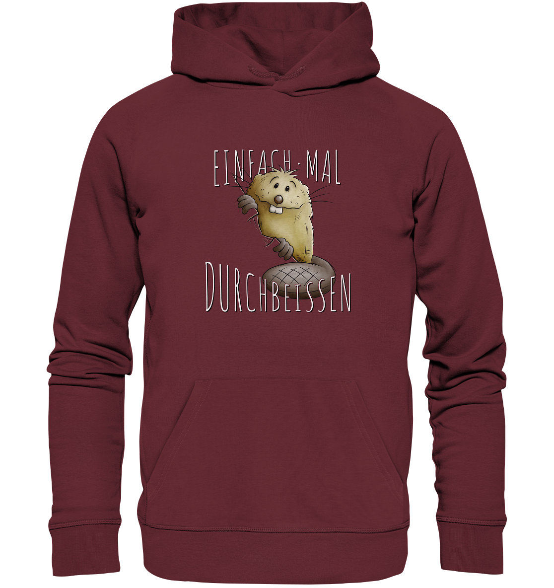 Einfach mal Durchbeissen Biber - Organic Hoodie