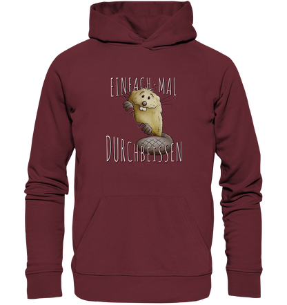 Einfach mal Durchbeissen Biber - Organic Hoodie