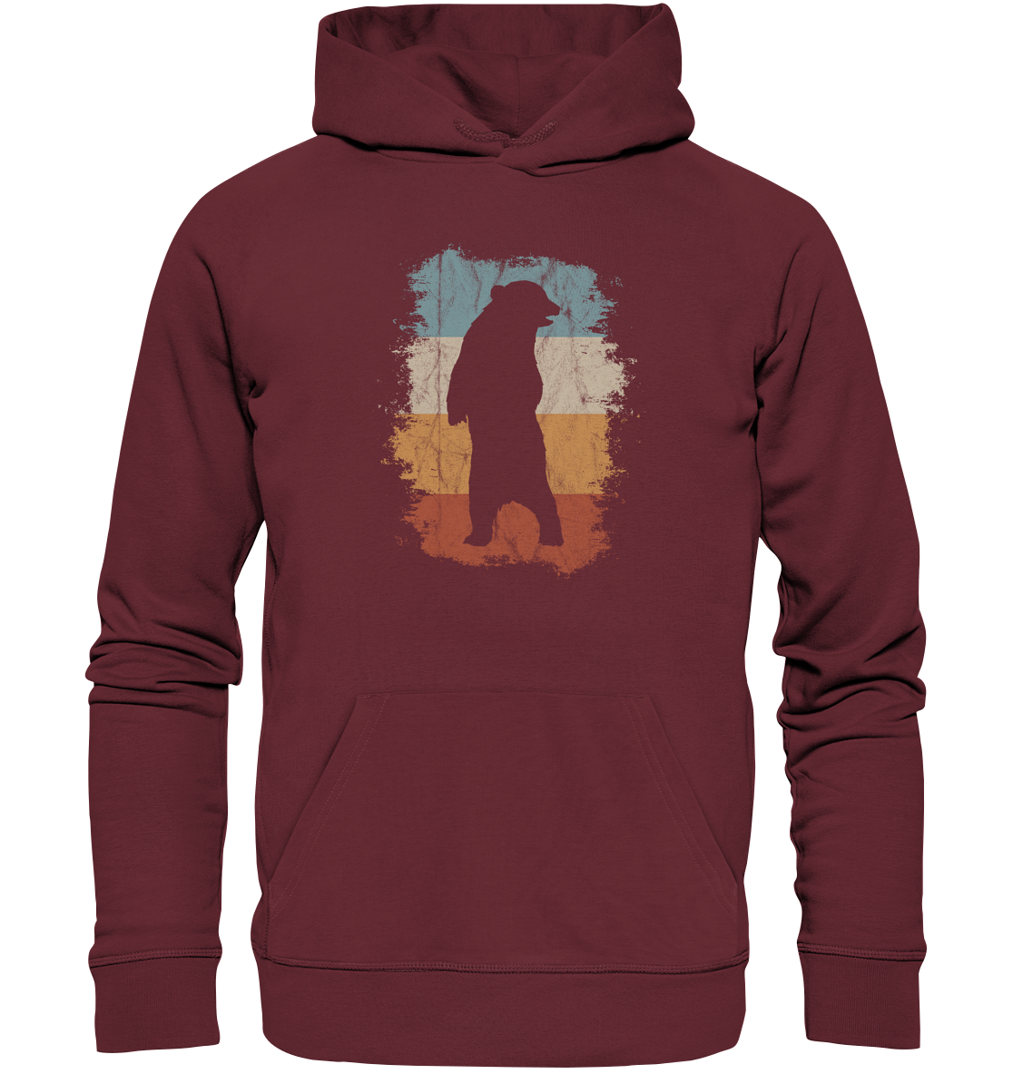 Retro Bären-Silhouette - Organic Hoodie