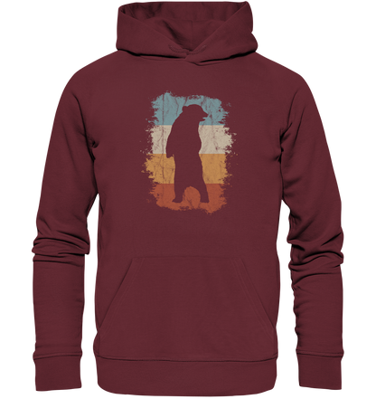 Retro Bären-Silhouette - Organic Hoodie