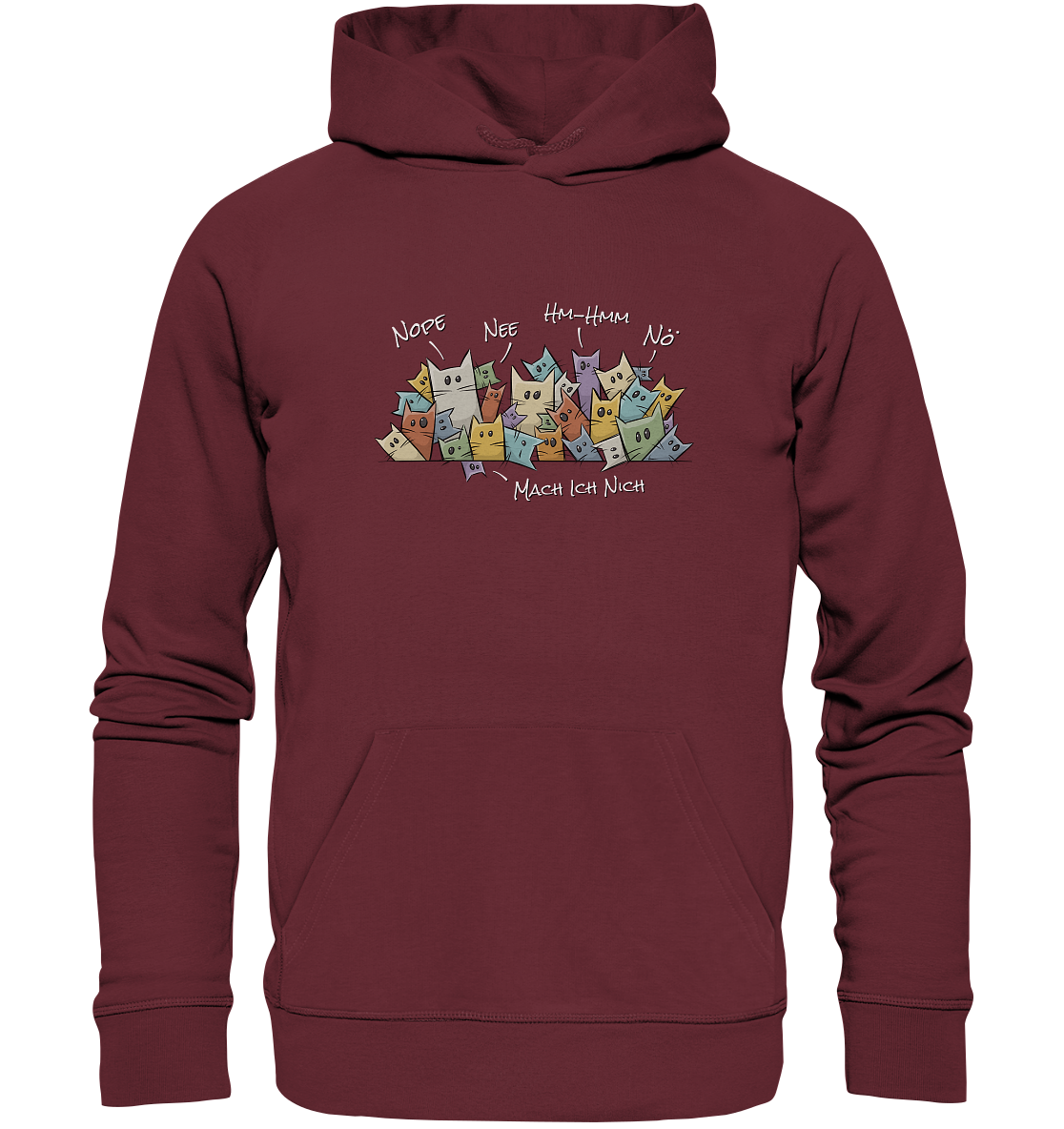 Nope, Nee, Nö Katzen - Organic Hoodie