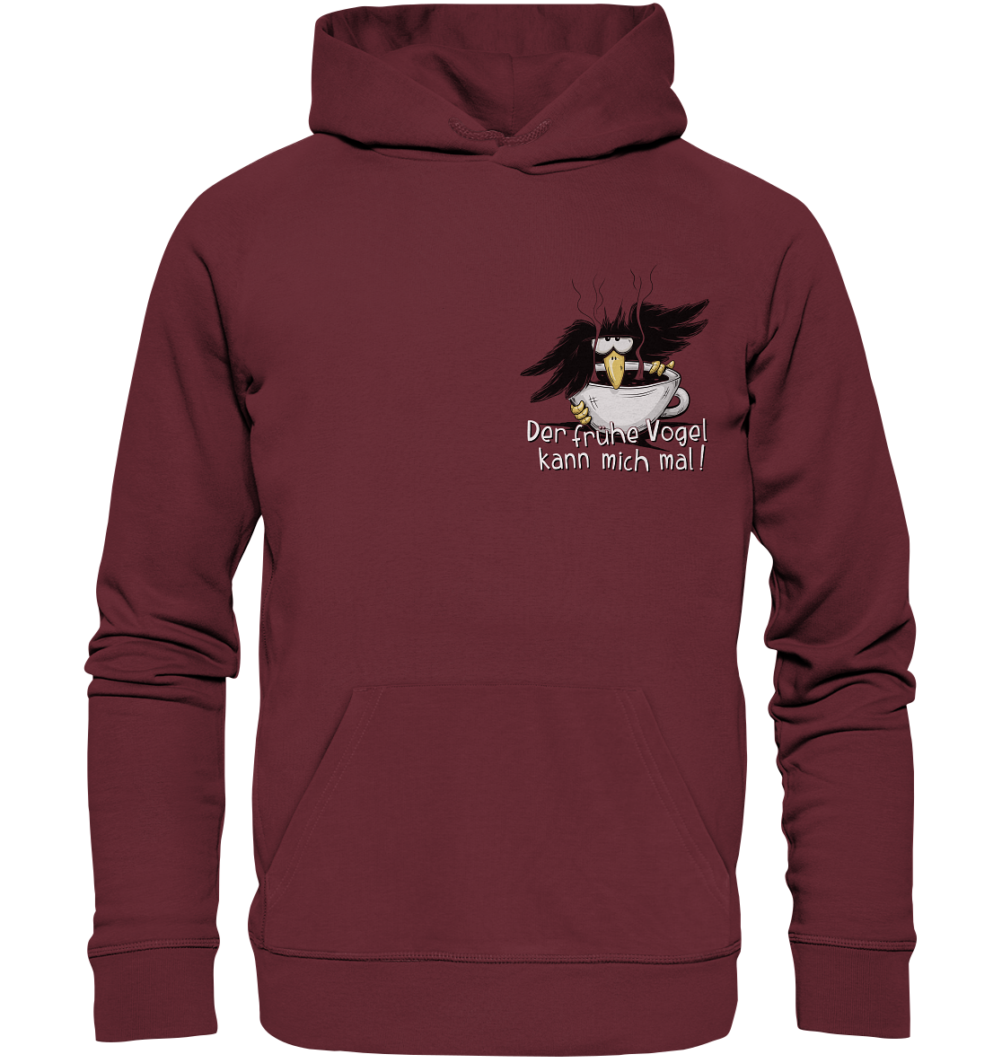 Der frühe Vogel kann mich mal | Kaffee Rabe - Organic Hoodie