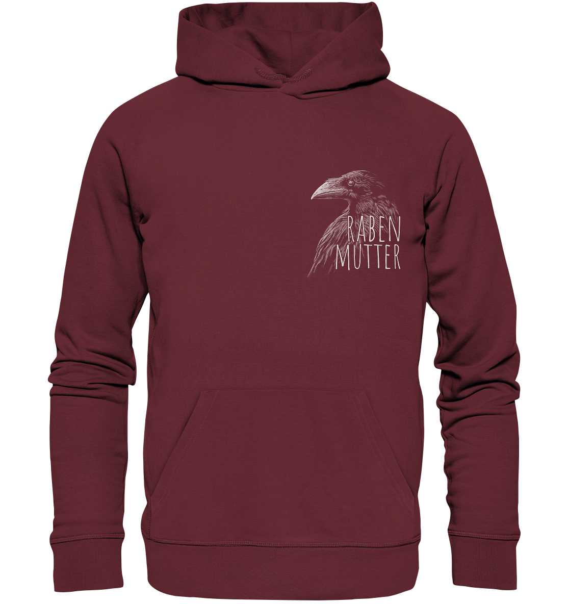 Rabenmutter schwarze Krähe Rabe - Organic Hoodie