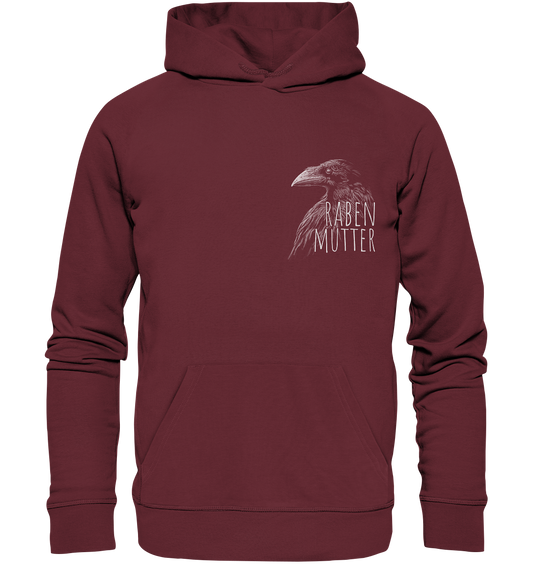 Rabenmutter schwarze Krähe Rabe - Organic Hoodie