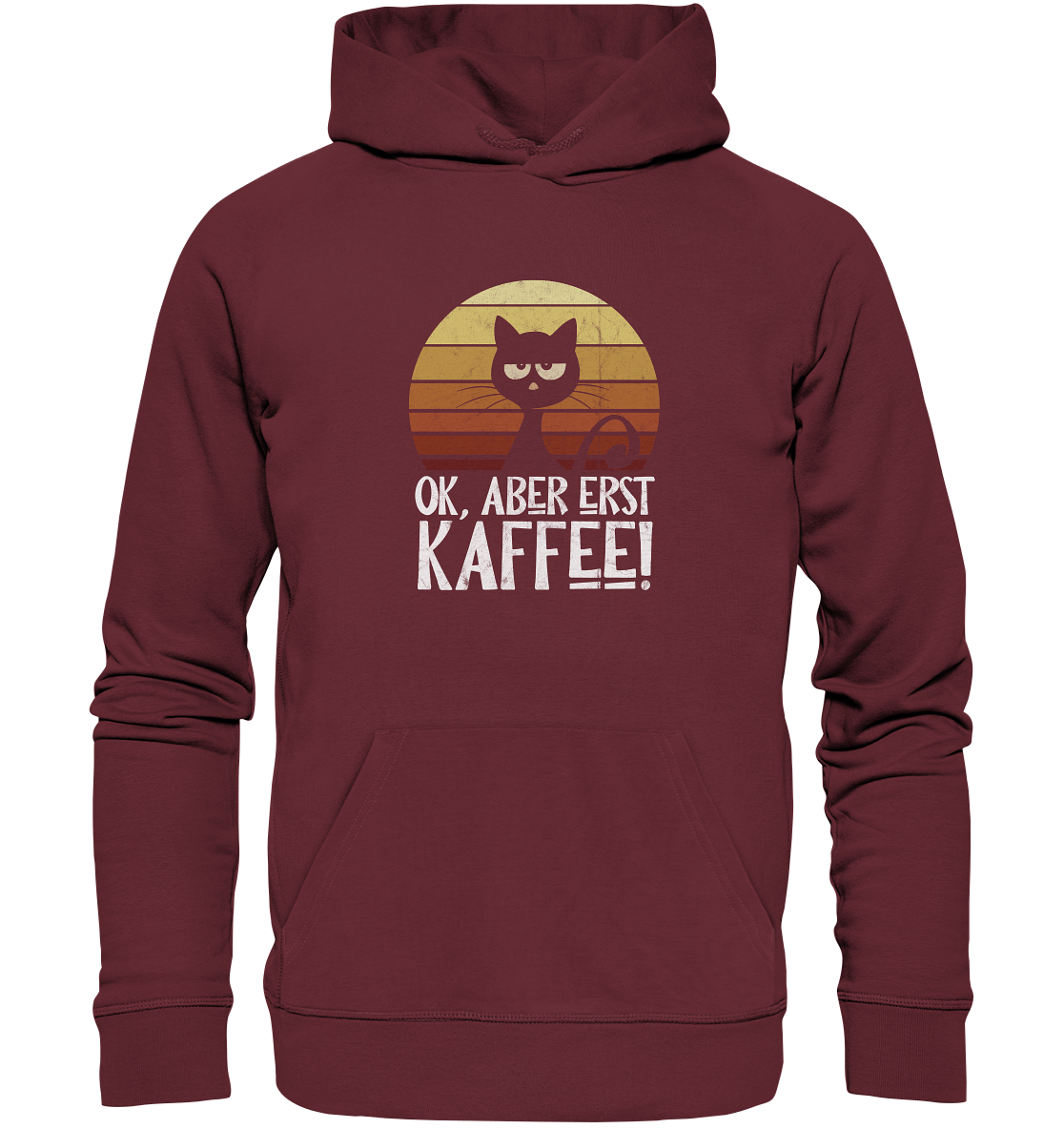 Ok, aber erst Kaffee | launische Katze - Organic Hoodie