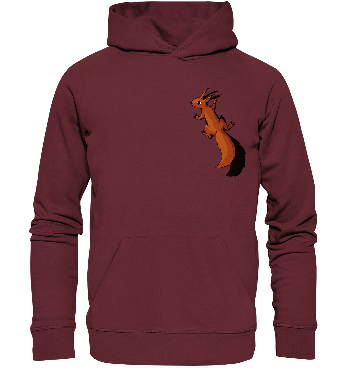 Süßes Eichhörnchen klettert - Organic Hoodie