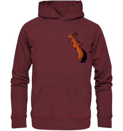 Süßes Eichhörnchen klettert - Organic Hoodie