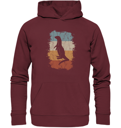 Retro Otter Fischotter Silhouette - Organic Hoodie
