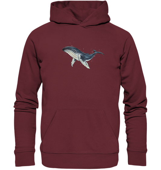 Tiefsee Ozean-Riese Buckelwal - Organic Hoodie