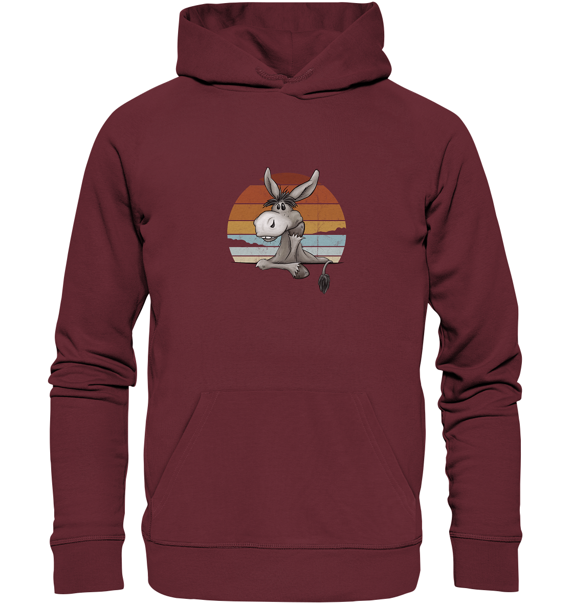 Lässiges Maultier Retro Esel - Organic Hoodie