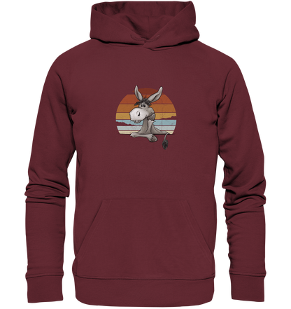 Lässiges Maultier Retro Esel - Organic Hoodie