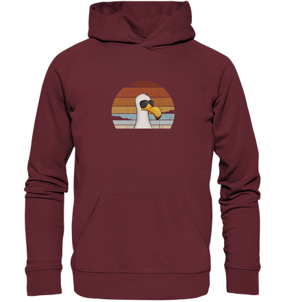 Cool lässige Retro Möwe - Organic Hoodie