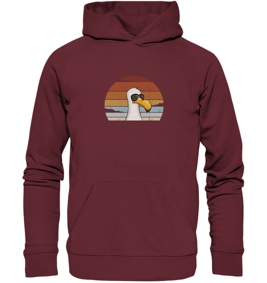 Cool lässige Retro Möwe - Organic Hoodie