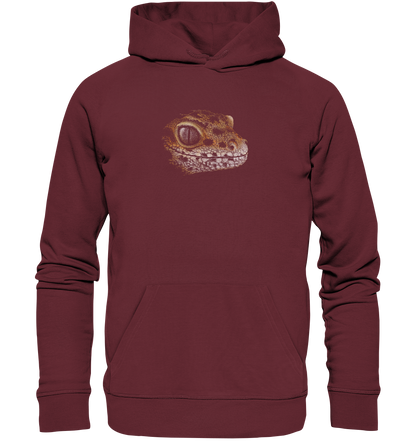Leopard Gecko Skizze Kritzelkunst - Organic Hoodie