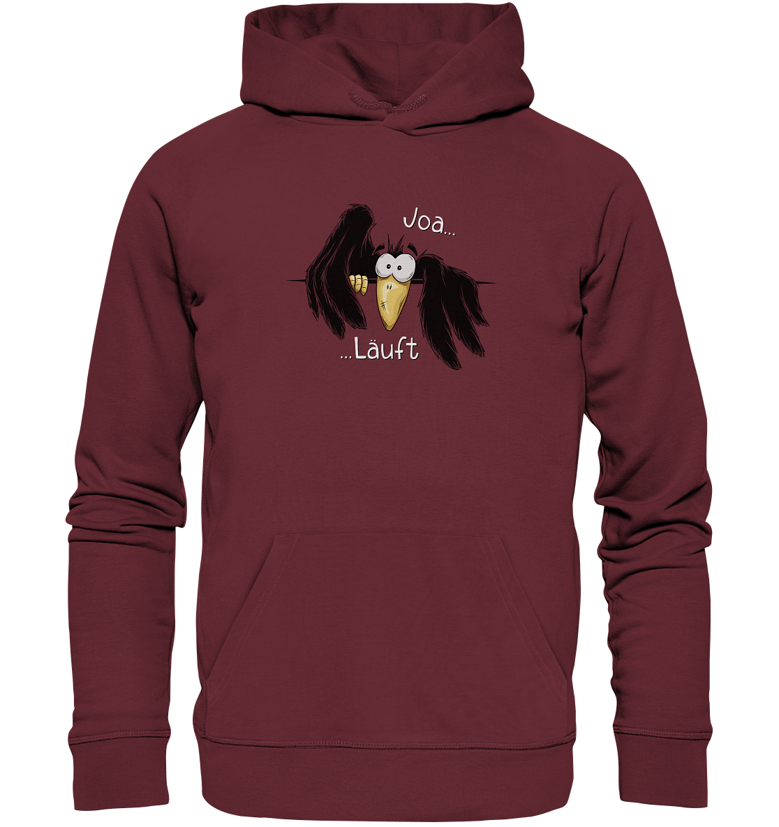 Joa Läuft Krähe gechillter Rabe - Organic Hoodie
