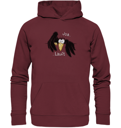 Joa Läuft Krähe gechillter Rabe - Organic Hoodie