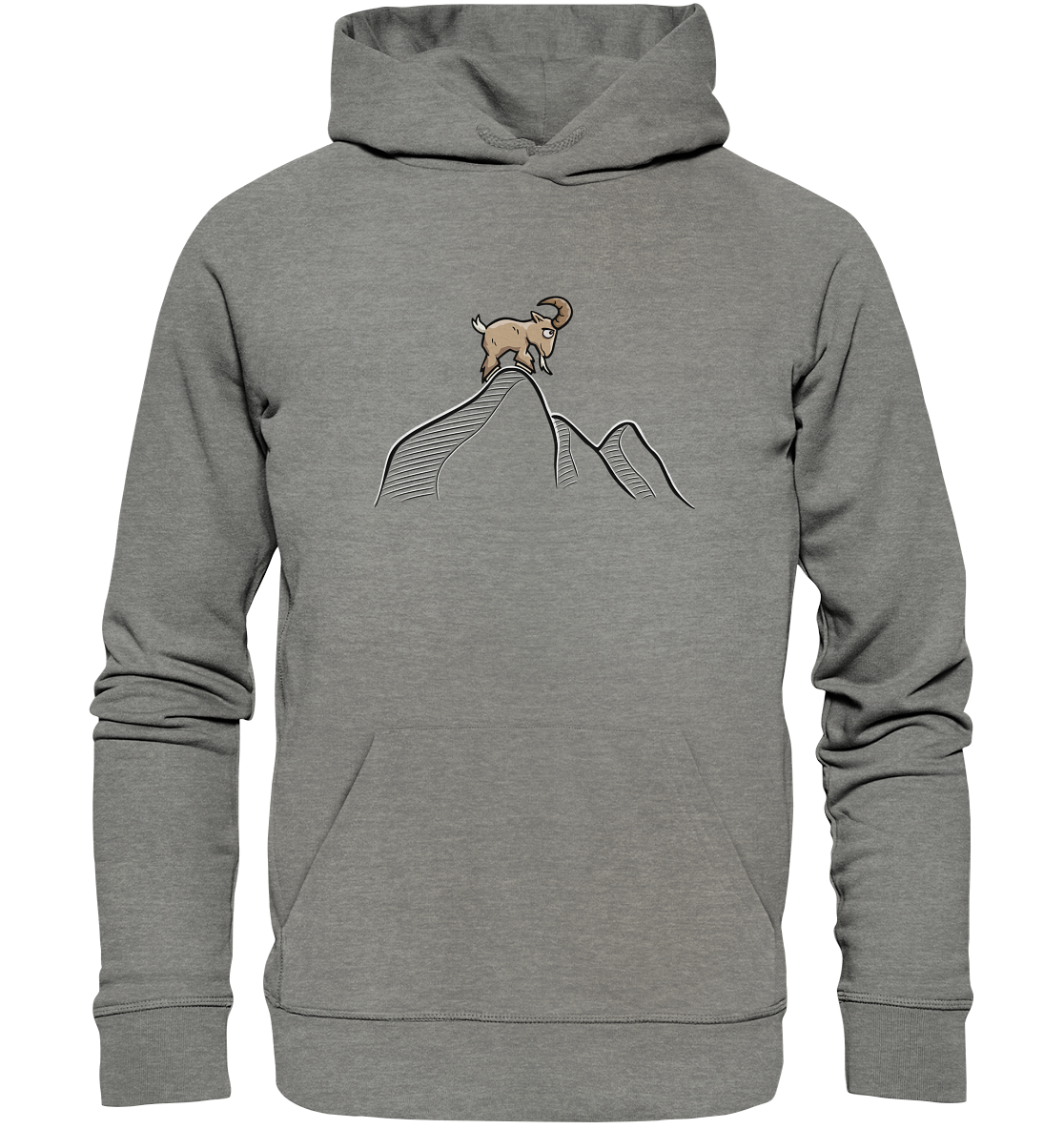 Ziegenbock in den Bergen - Organic Hoodie