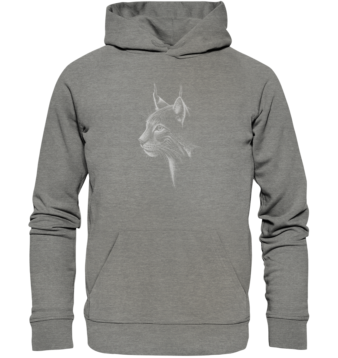 Luchs Kritzelkunst Wildkatze Illustration - Organic Hoodie