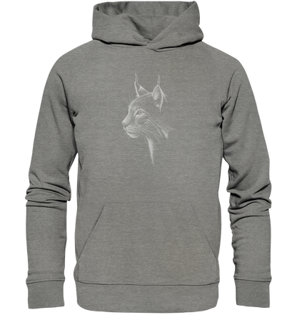 Luchs Kritzelkunst Wildkatze Illustration - Organic Hoodie