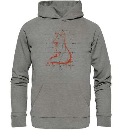 Street Art Fuchs Silhouette - Organic Hoodie