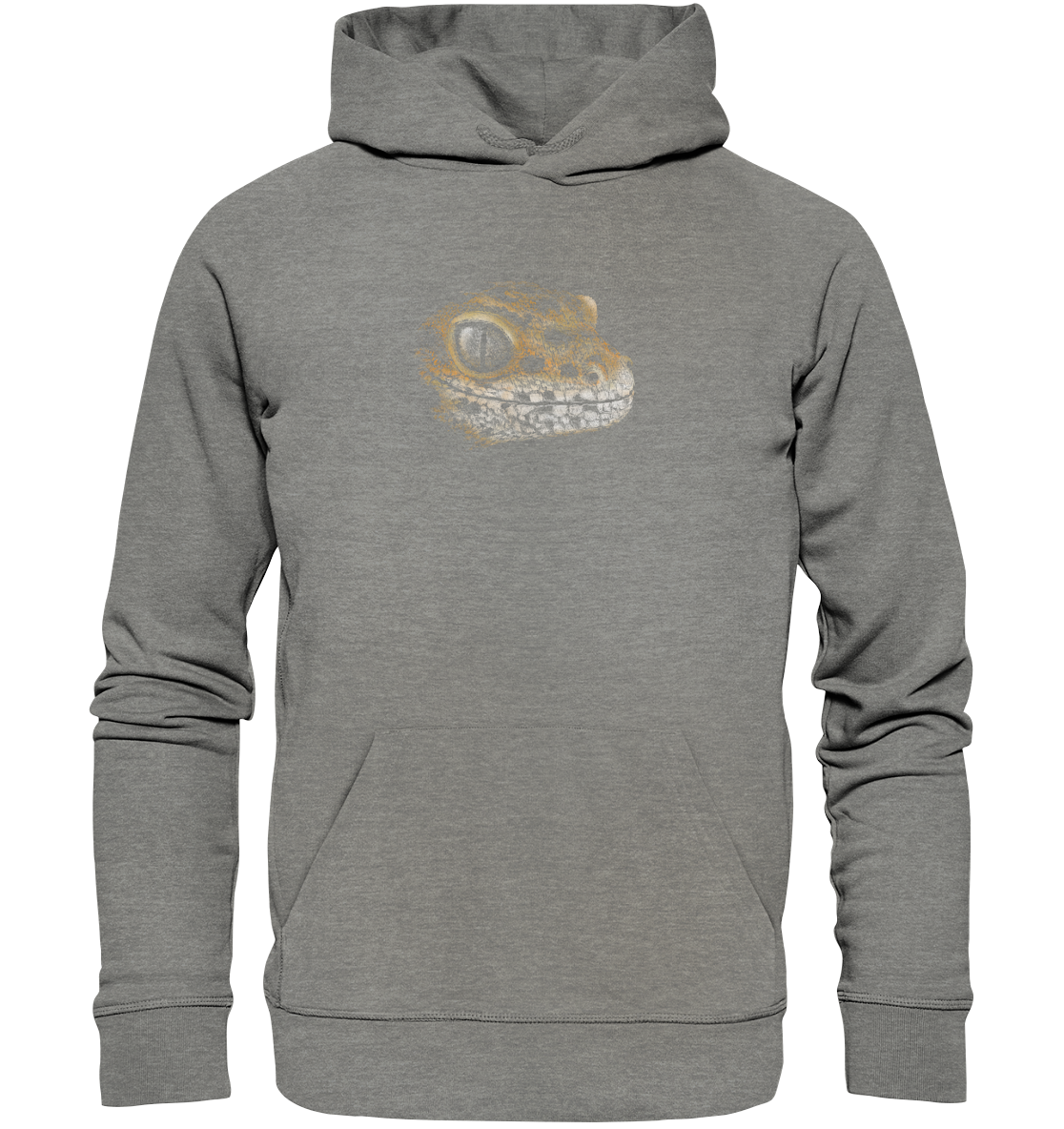 Leopard Gecko Skizze Kritzelkunst - Organic Hoodie