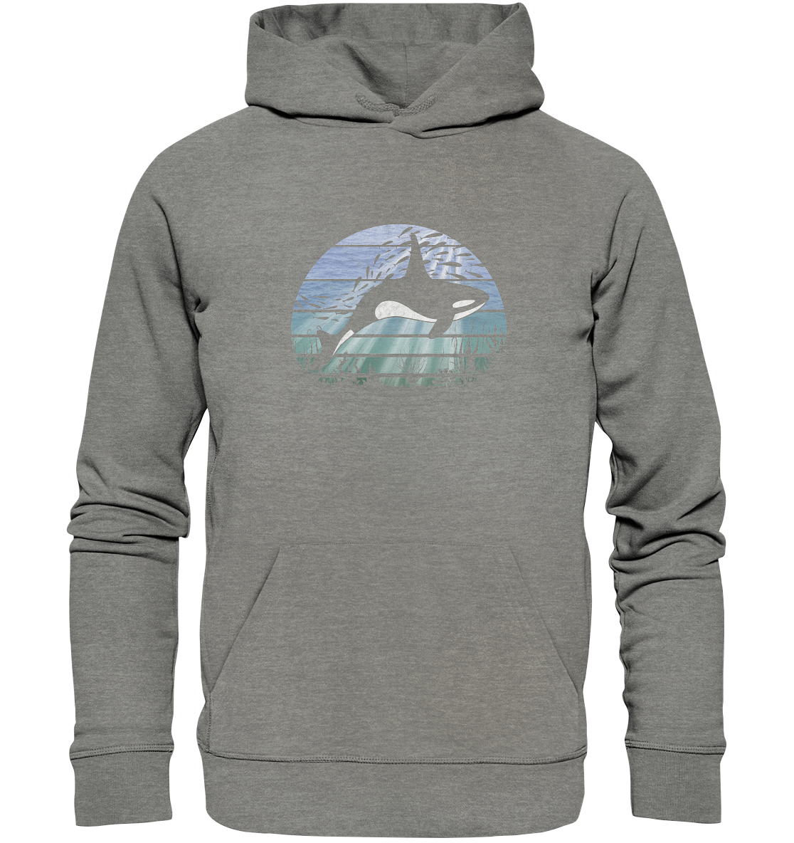 Retro Tiefsee Schwertwal Orca - Organic Hoodie