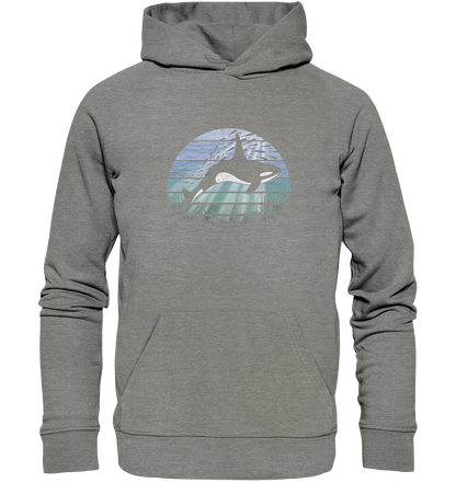 Retro Tiefsee Schwertwal Orca - Organic Hoodie