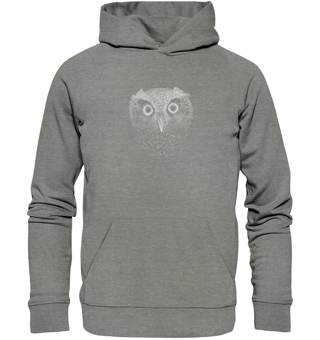 Eule Kritzelkunst Illustration - Organic Hoodie