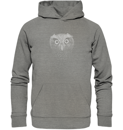 Eule Kritzelkunst Illustration - Organic Hoodie