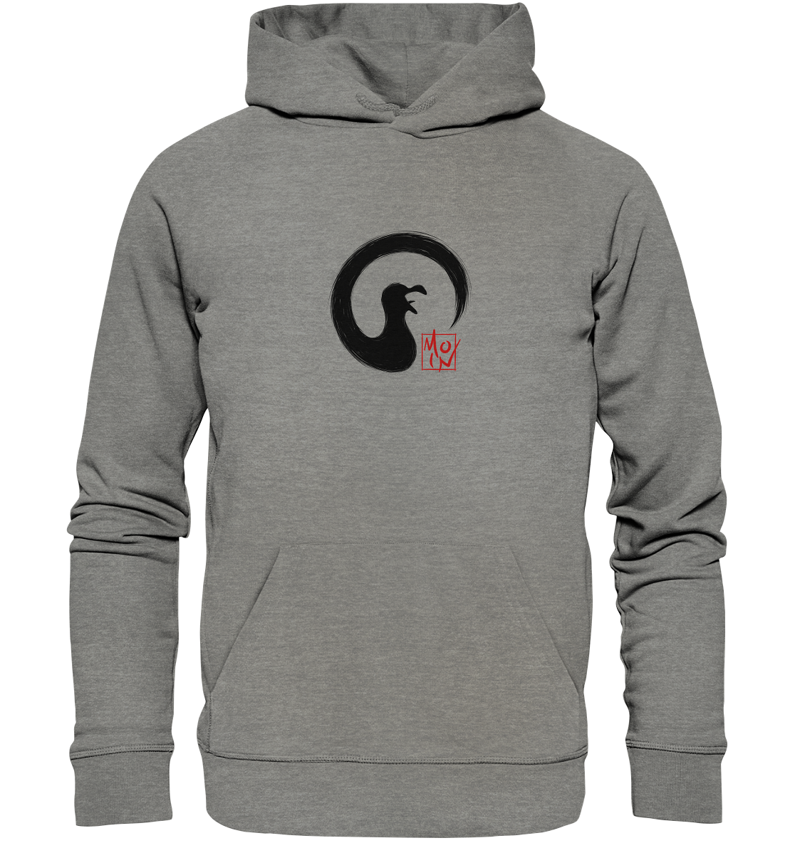 Moin kreischende japanische Enso Möwe - Organic Hoodie