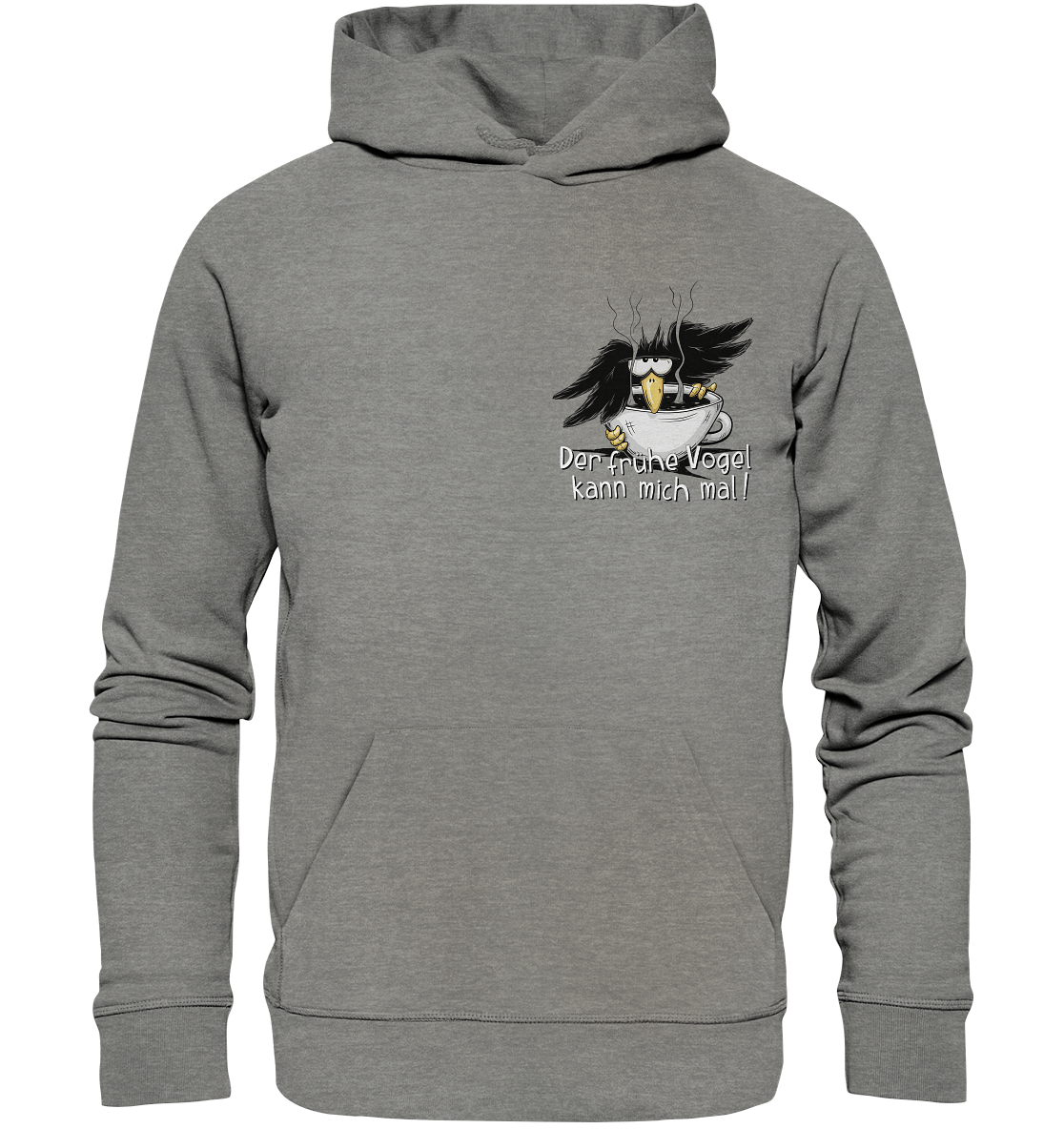 Der frühe Vogel kann mich mal | Kaffee Rabe - Organic Hoodie