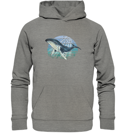 Retro Unterwasser Buckelwal - Organic Hoodie