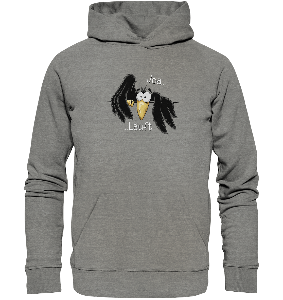 Joa Läuft Krähe gechillter Rabe - Organic Hoodie